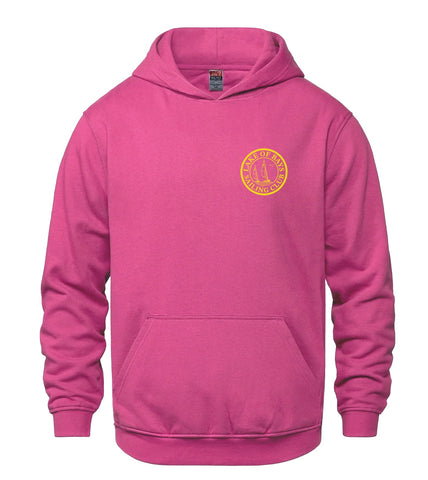 Youth Hoodie with Vintage Logo - Pink
