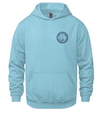 Youth Hoodie with Vintage Logo - Light Blue