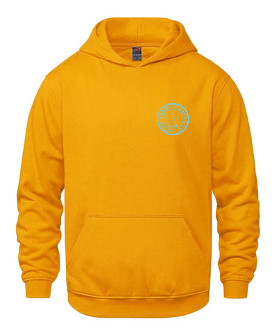 Youth Hoodie with Vintage Logo - Gold